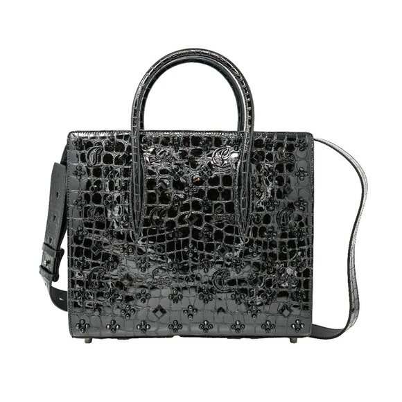 Christian Louboutin Medium Paloma Studs Leather Satchel Bag - Picture 2 of 9